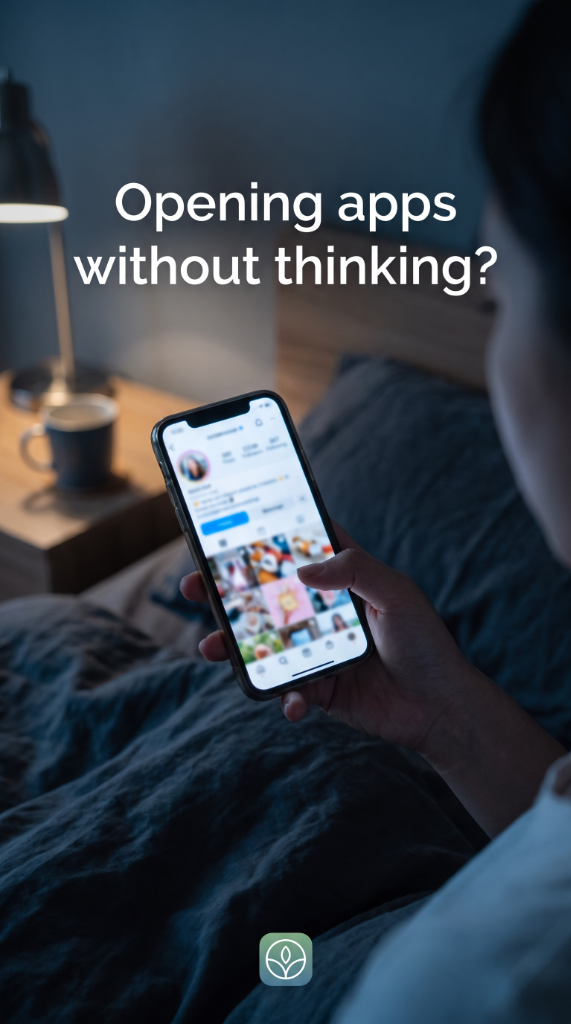 Opening apps without thinking in bed